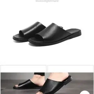 Shoes | 222 New Men Are Slippers Leather Home Indoor Flat  display picture 1